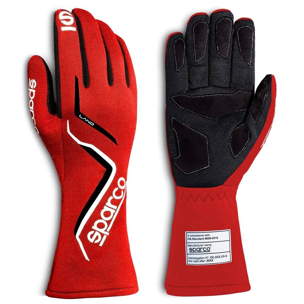 Amazon.com: sparco Glove Land X-Large Red : Automotive